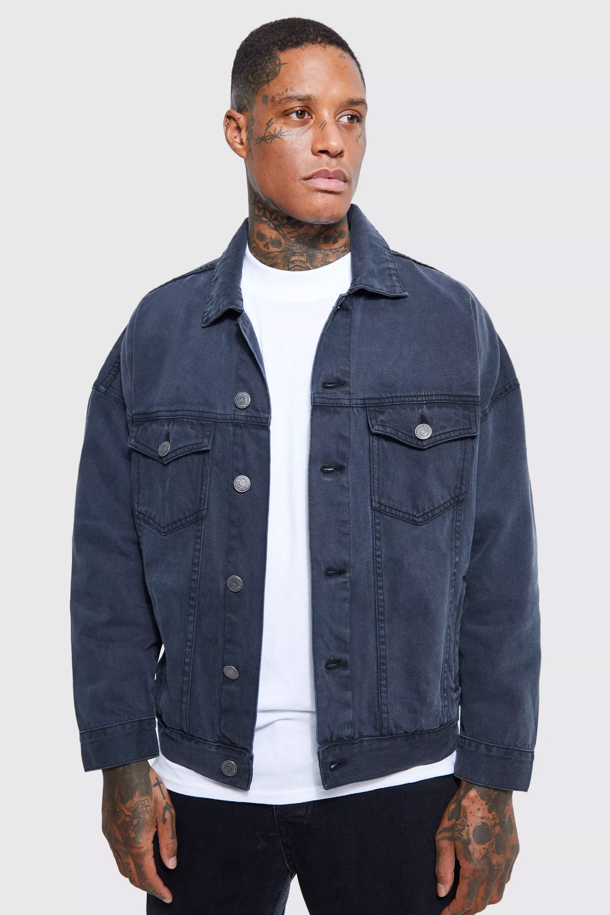 Oversized Denim Jacket boohooMAN IE
